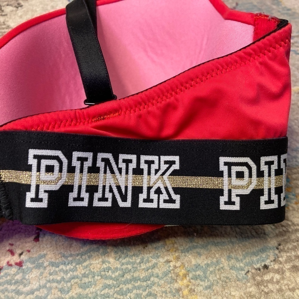 Victoria’s Secret Red And Black Lined Wear Everywhere T-Shirt Bra Size 34D - Picture 7 of 14